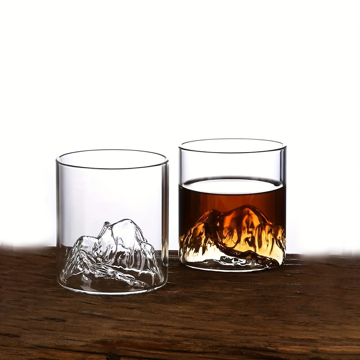 Large 3D Mountains Japanese Whisky Glasses Old Fashioned Whiskey