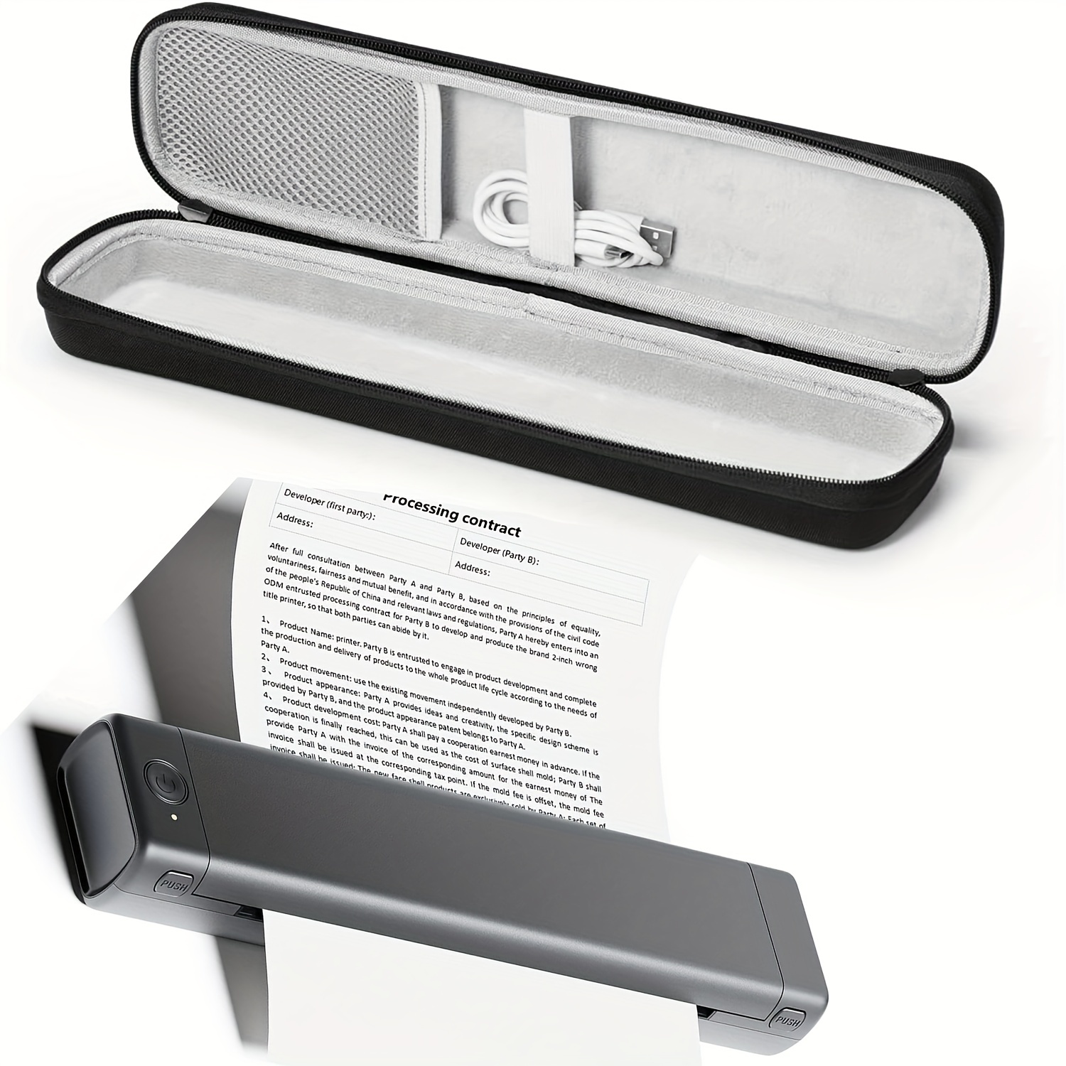 Phomemo Impresora portátil inalámbrica para viajes, [nueva] M08F-Letter  Bluetooth Impresora móvil compatible con 8.5 x 11 pulgadas, letra de EE.  UU.