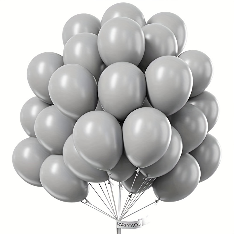 PartyWoo Black Balloons, 120 pcs Latex Balloons for Birthday Party, 5