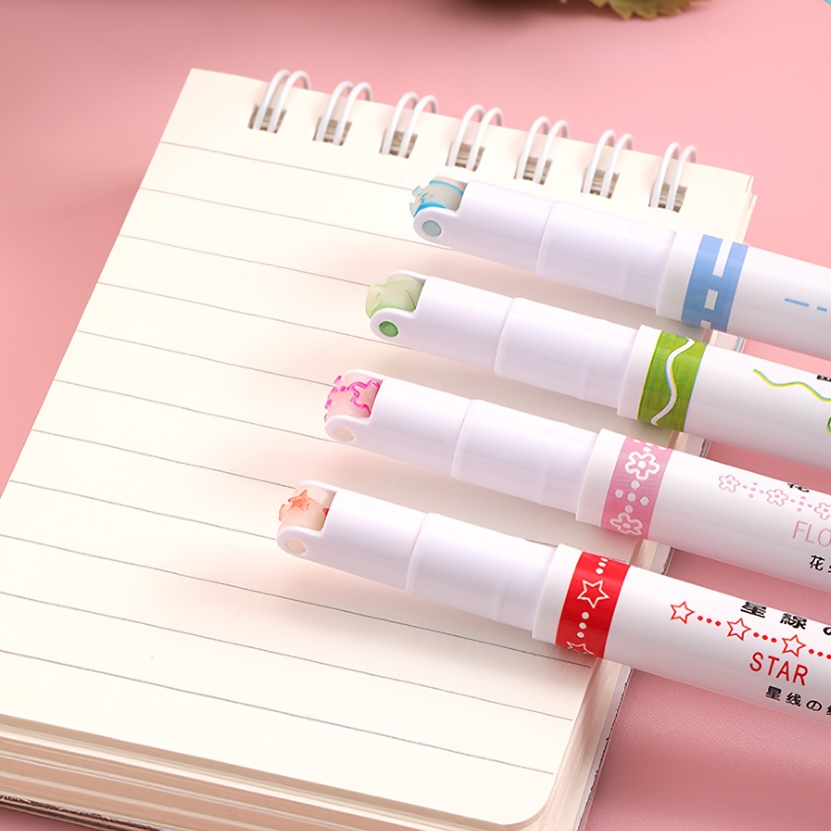 Single-head Stamp Highlighter Pen 12 Kinds of Stamp Shape Highlighter Pen  Set