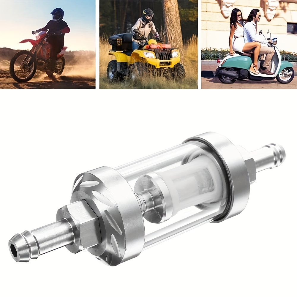 8mm Inline Benzinfilter Für Motorräder, Universeller Kraftstofffilter Aus  Aluminiumlegierung, Abnehmbar, Für Motorräder, Motocross, ATV Dirt Pit Bike