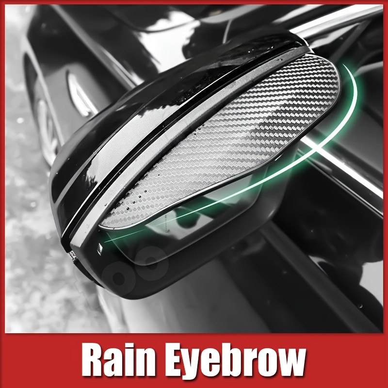 Carbon Fiber Texture Car Rearview Mirror Rain Eyebrow Fits - Temu