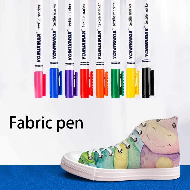 8 Colors/Set Fabric Paint Marker Pen Clothes Textile DIY Crafts T-shirt  Graffiti Pigment Painting Pen School&Office Stationery - AliExpress