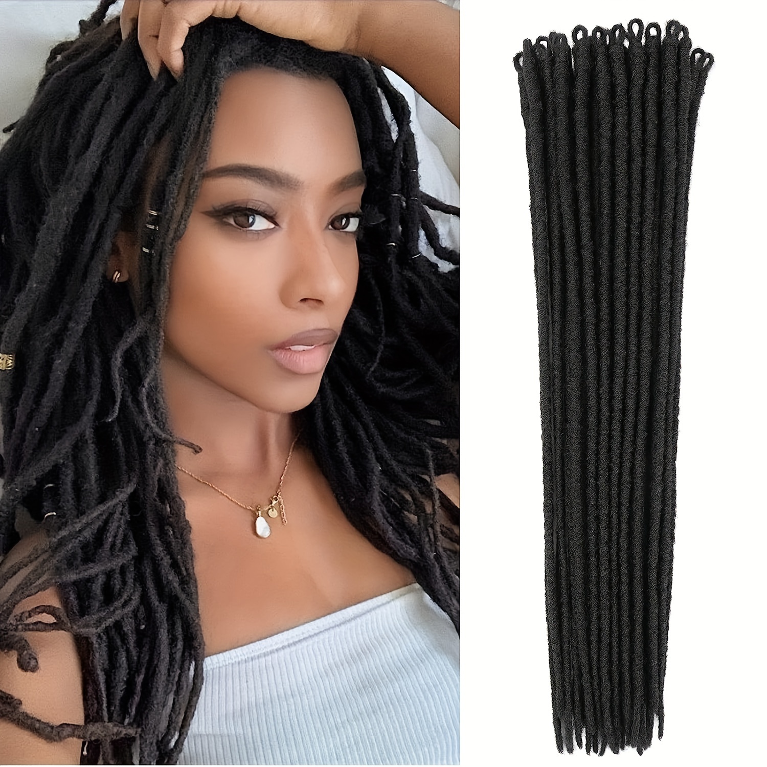Loc Crochet Extensions 10 Strands Synthetic Dreadlocks Crochet Hair  Extension Long Straight Braiding Hair Black/blonde Color Dreads Crochet  Locs Hair Hip-hop Synthetic Hair Crochet Braiding Hair Extensions For Women  Perfect For Daily