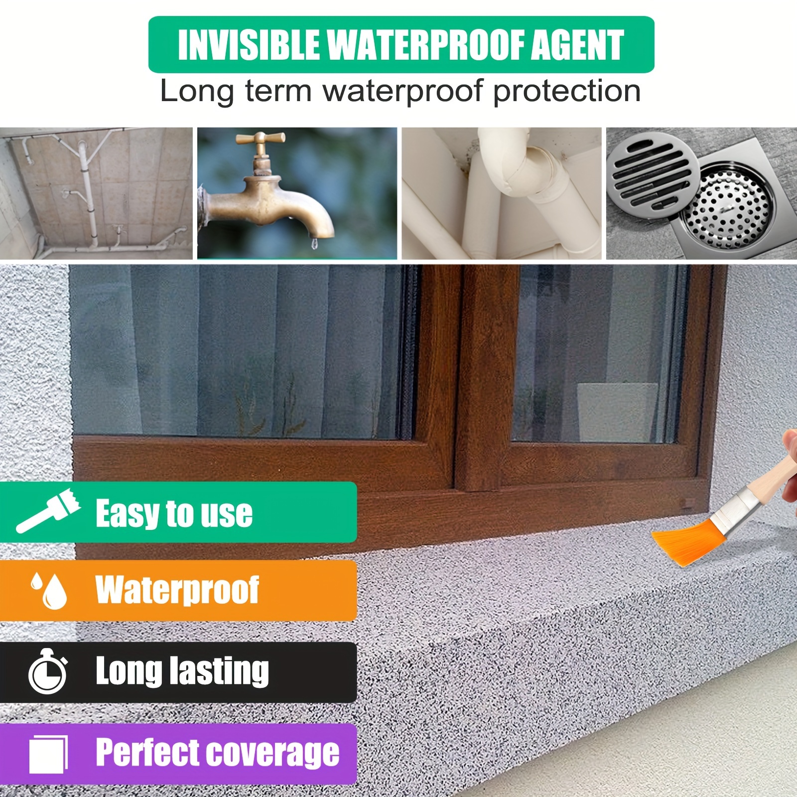 Waterproof Sealant Agent | Super Waterproof Anti-Leakage Agent |  Transparent Waterproof Coating Agent, Wall Mending Agent Repair, Waterproof  Agent
