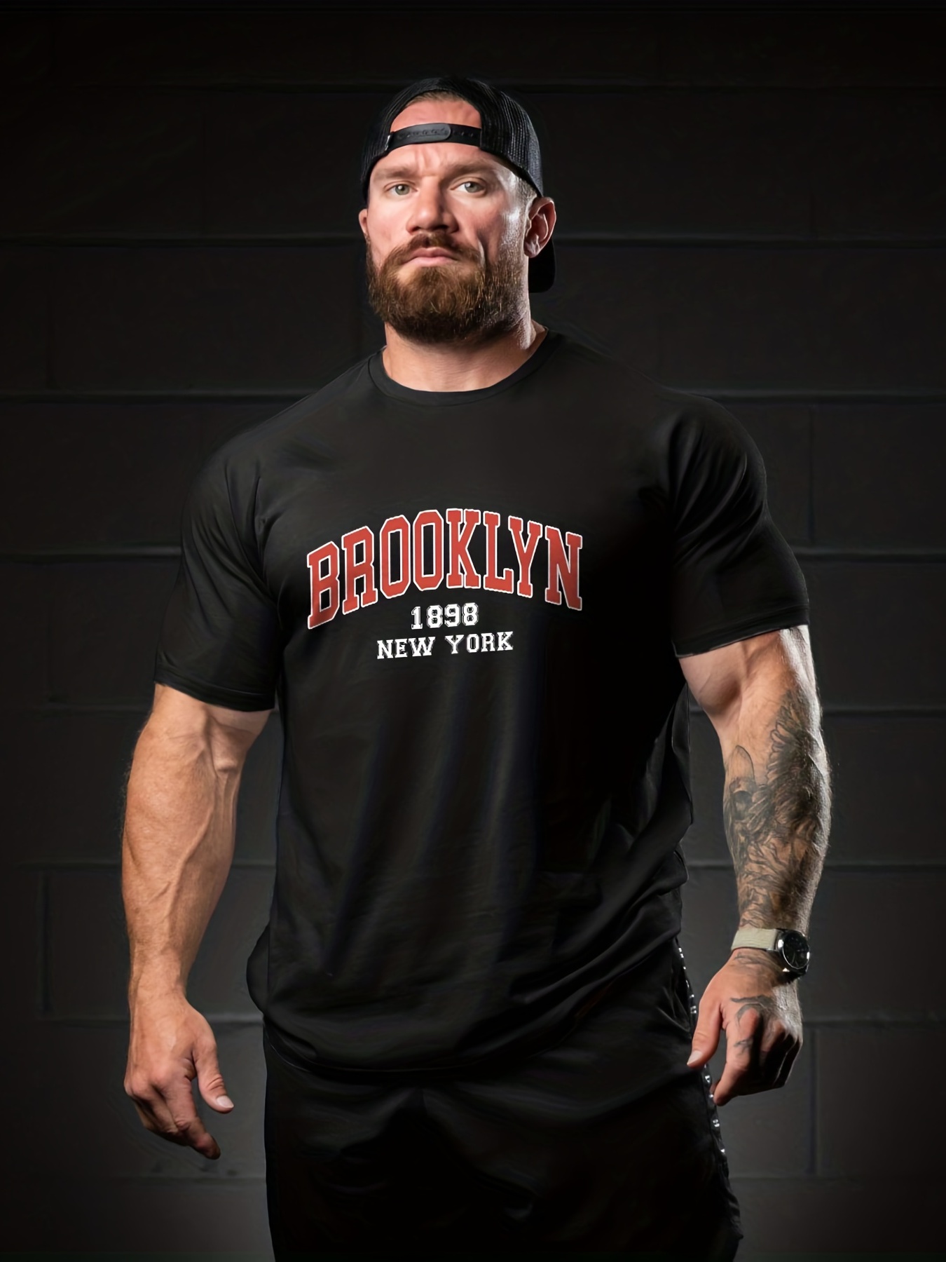 Camiseta Estampado 'brooklyn New York' Camisetas Hombre - Temu Mexico