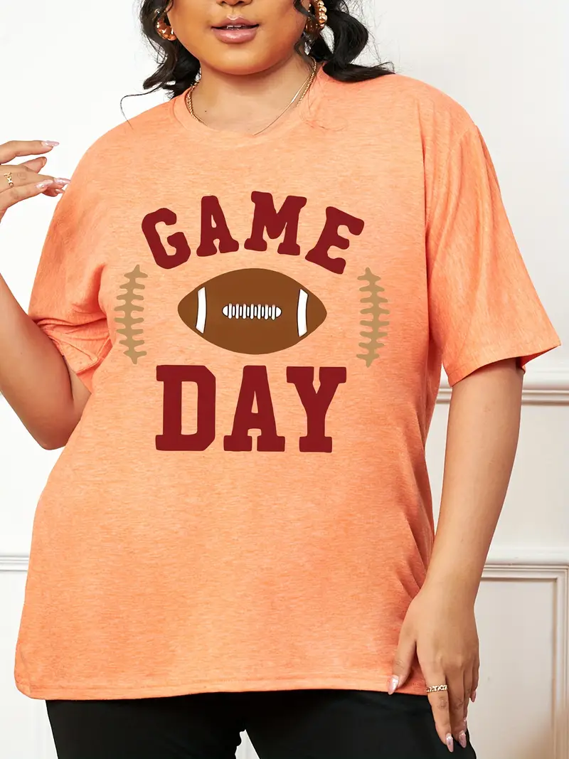 Women s Plus Size Casual T Shirt Football Letter Print Crew Temu New 2023-05-03-iphone-11-pro