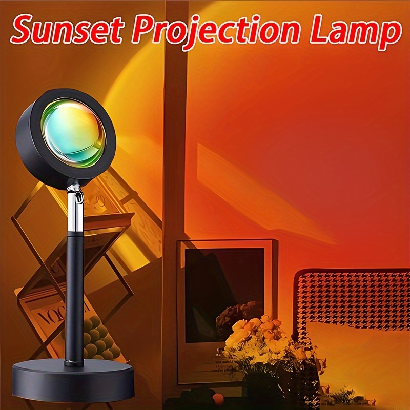 Led Usb Sunset Lamp Projector 7 Colors Atmosphere Lamp - Temu