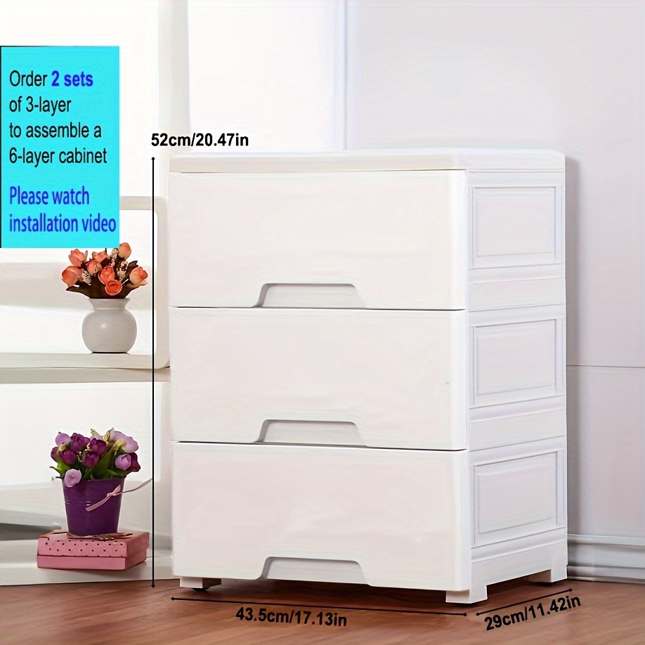 Plastic Storage Drawer Cabinet With Multi layer Large - Temu