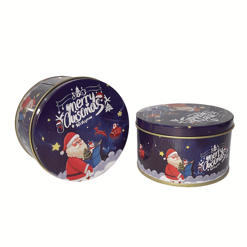 Christmas Tin Box Christmas Pattern Packaging Box Jewelry - Temu