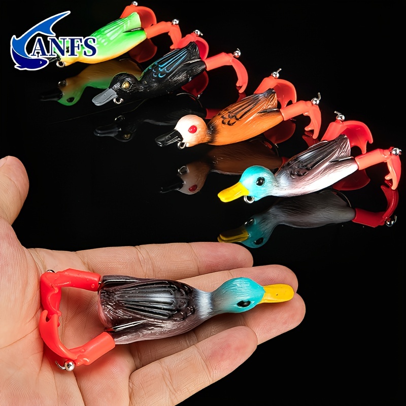 

1pc Rotating Leg Soft Fishing Lure - Realistic Duck Design For Increased Bites - 9cm/11g (3.5in/0.39oz)
