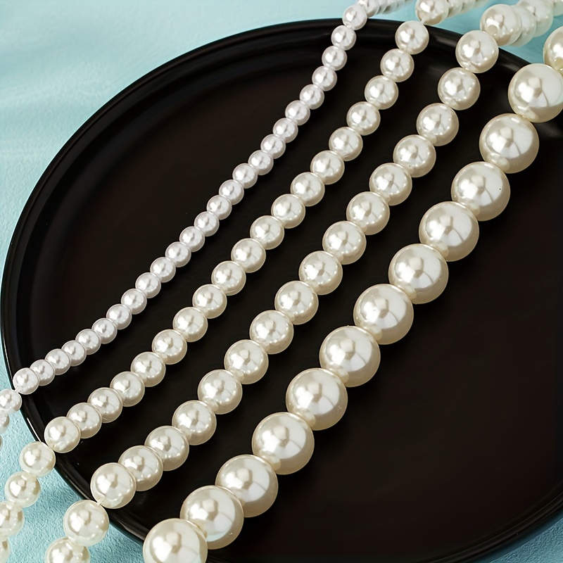 Men's Pearl Necklace, Women's White Pearl Necklace, Round Pearl Necklace, Pearl  Jewelry