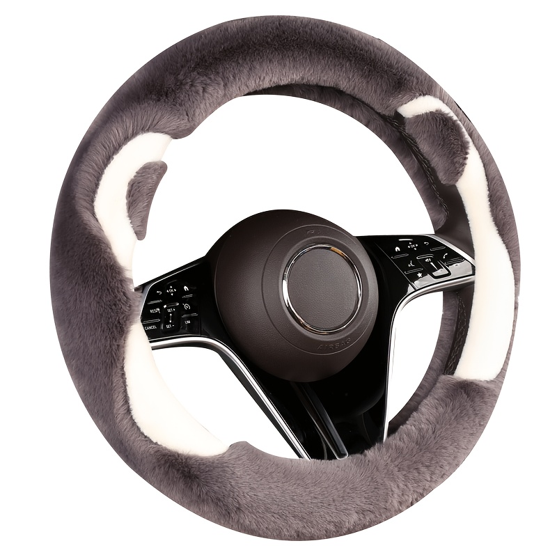 Hot Plush Car Steering Wheel Cover For Women Girls 15 Inch