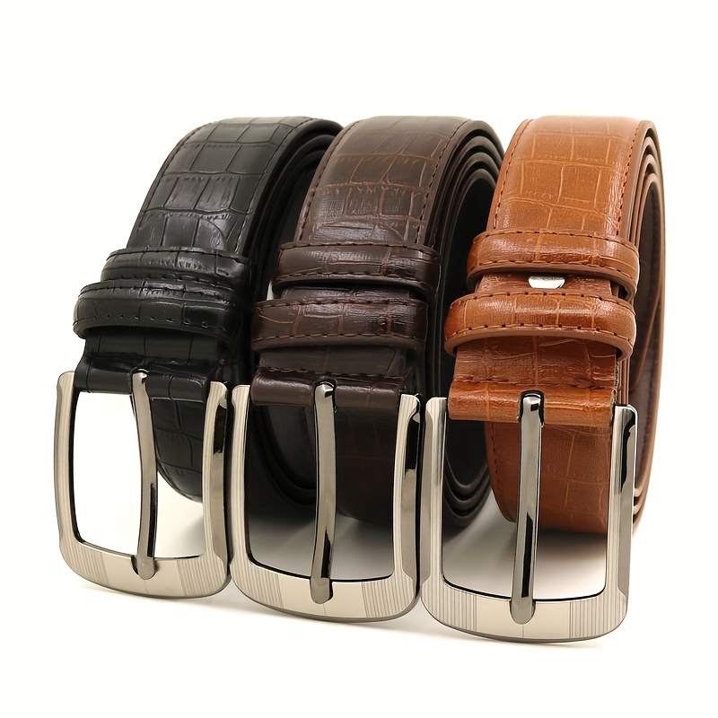 Men's Genuine Leather Dress Belt Fashion & Classic Casual Belts With Single  Prong Buckle For Jeans Pants Work And Business Gifts For Dad Husband 