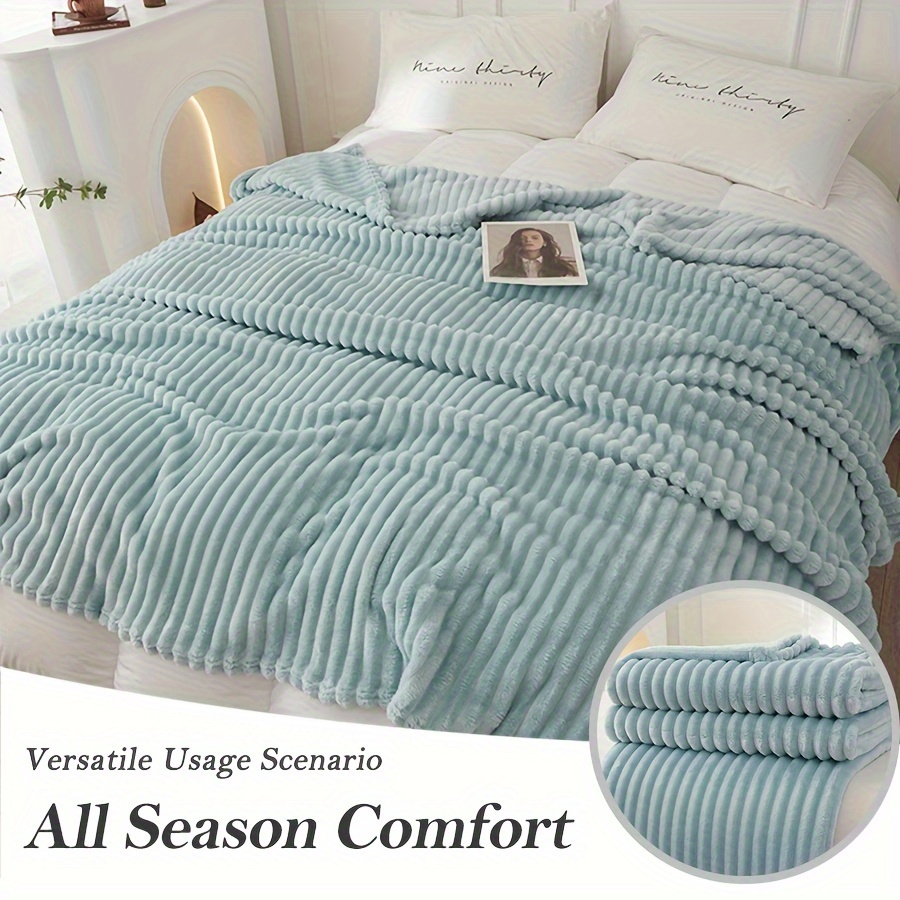 1pc Soft Blanket, Super Thick Throw Blanket, Warm & Cozy Blanket For Winter, Shop On Temu And Start Saving