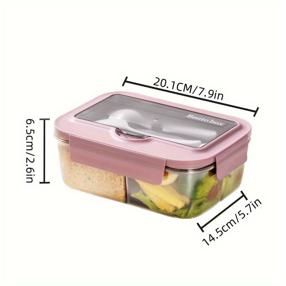 Microwave-safe Plastic Lunch Box For Students, Office Workers, And Children  - Perfect For Bento Boxes And College Dorm Room Apartment Essentials - Temu