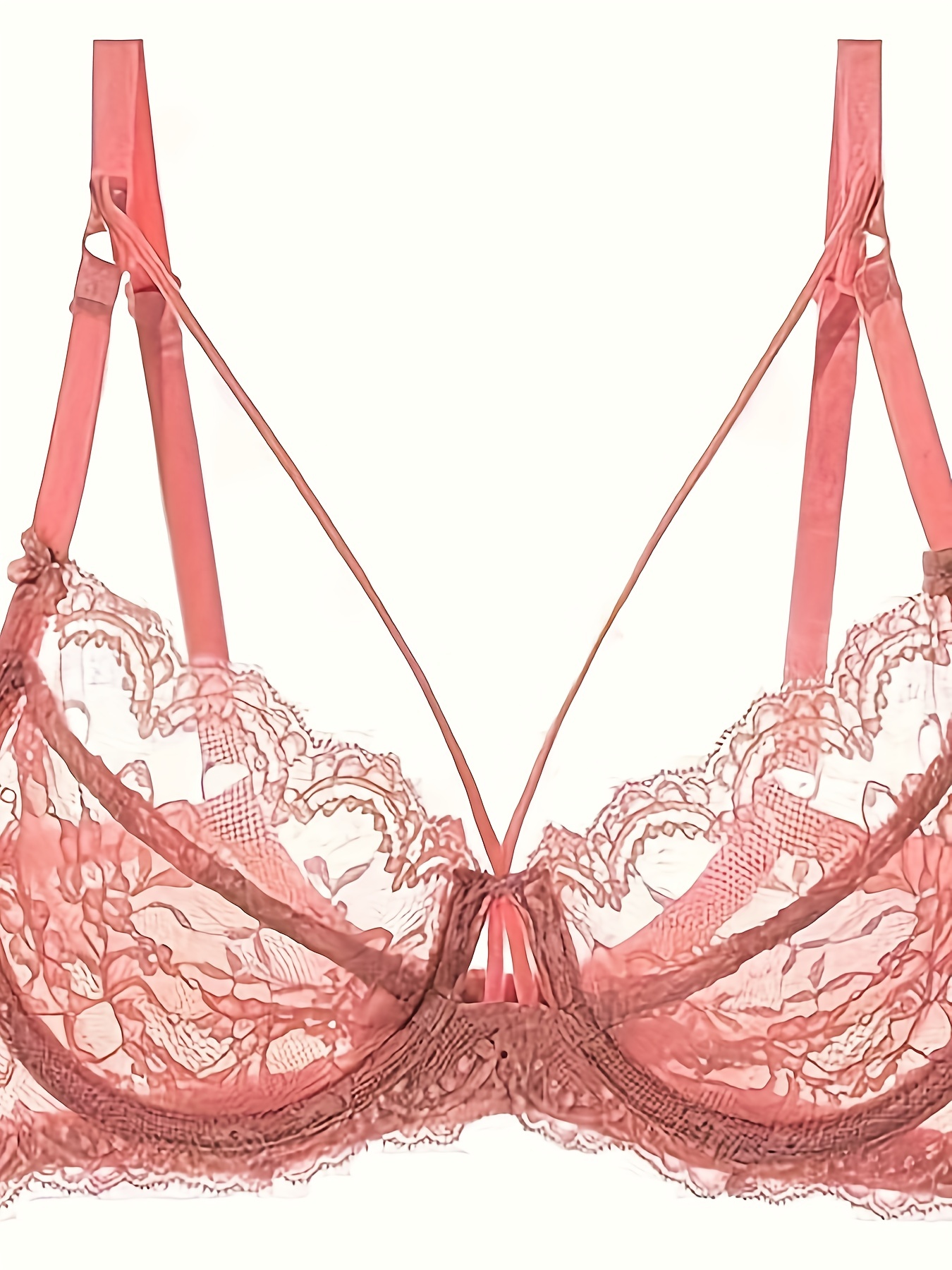 Pushlus Mesh See Through Unlined Sheer Bra Full Coverage Lace Bralette for  Women : : Clothing, Shoes & Accessories