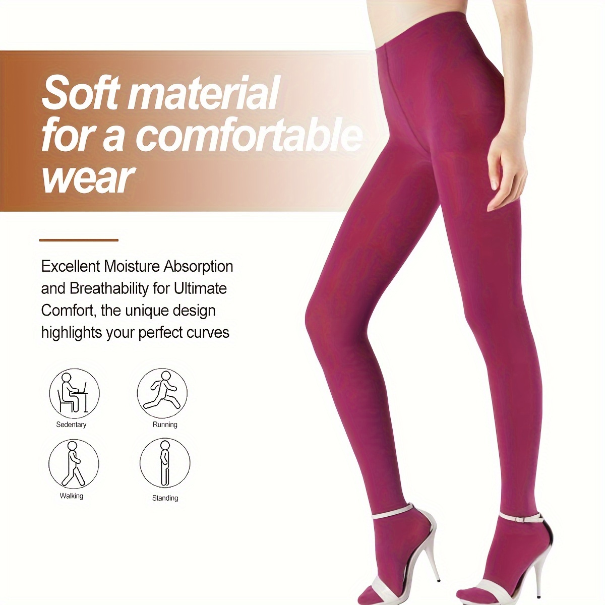 Compression 8 15mmhg Tights Stockings High Waisted Elastic - Temu