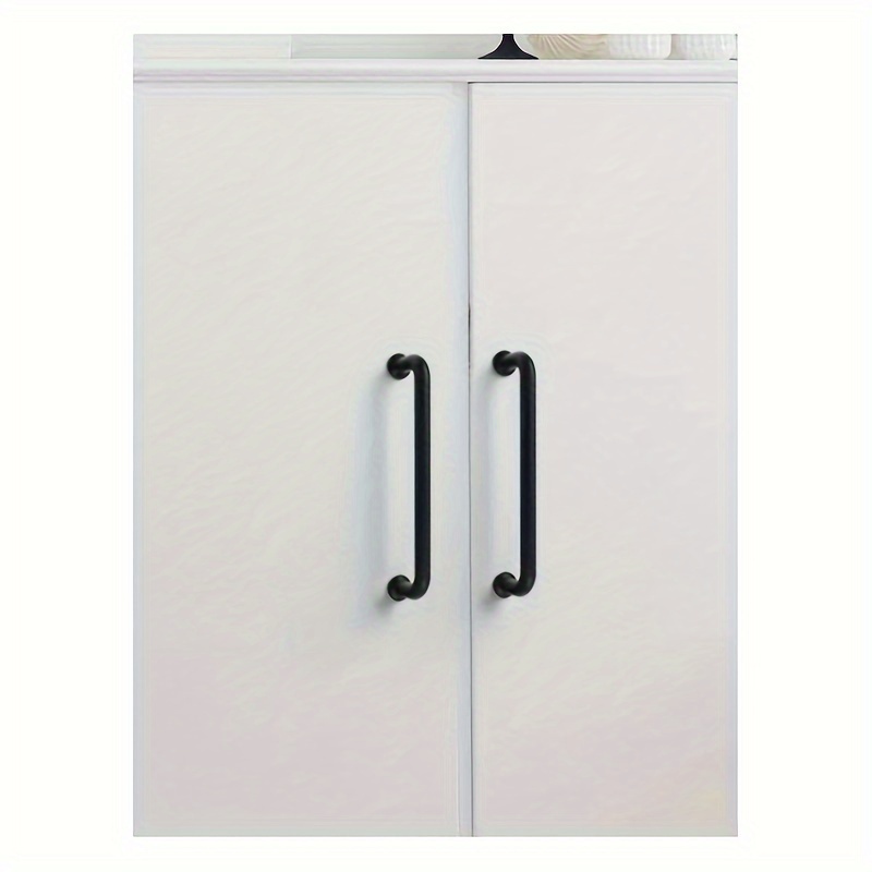 Zinc Alloy Wardrobe Drawer Shoe Handle Black Simple Temu