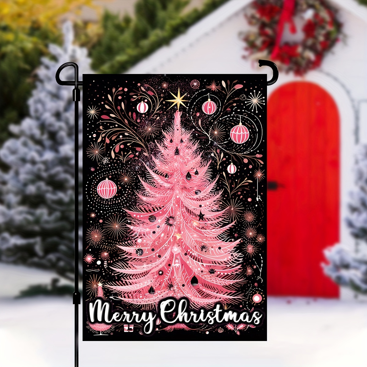 Xmas Decor Garden Flag Merry Christmas Christmas - Temu