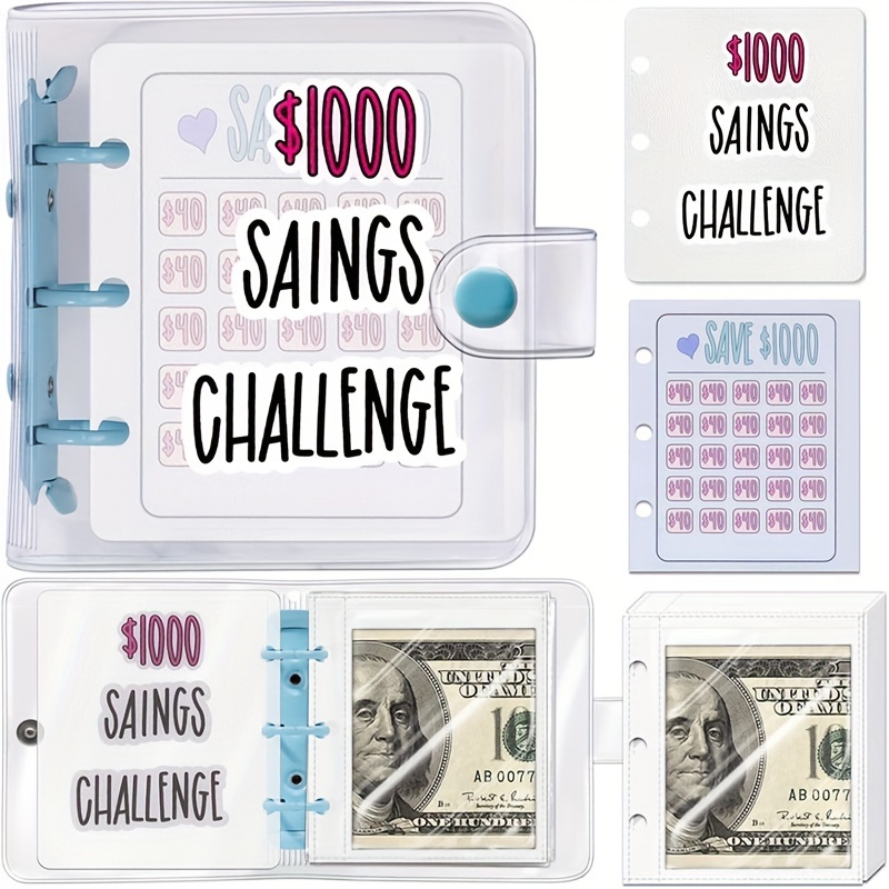 1000 Mini Savings Challenge Binder, Money Saving Challenge Book, Savings  Challenges Binder - Mini Envelope Savings Challenge, Budget Binder With Cash