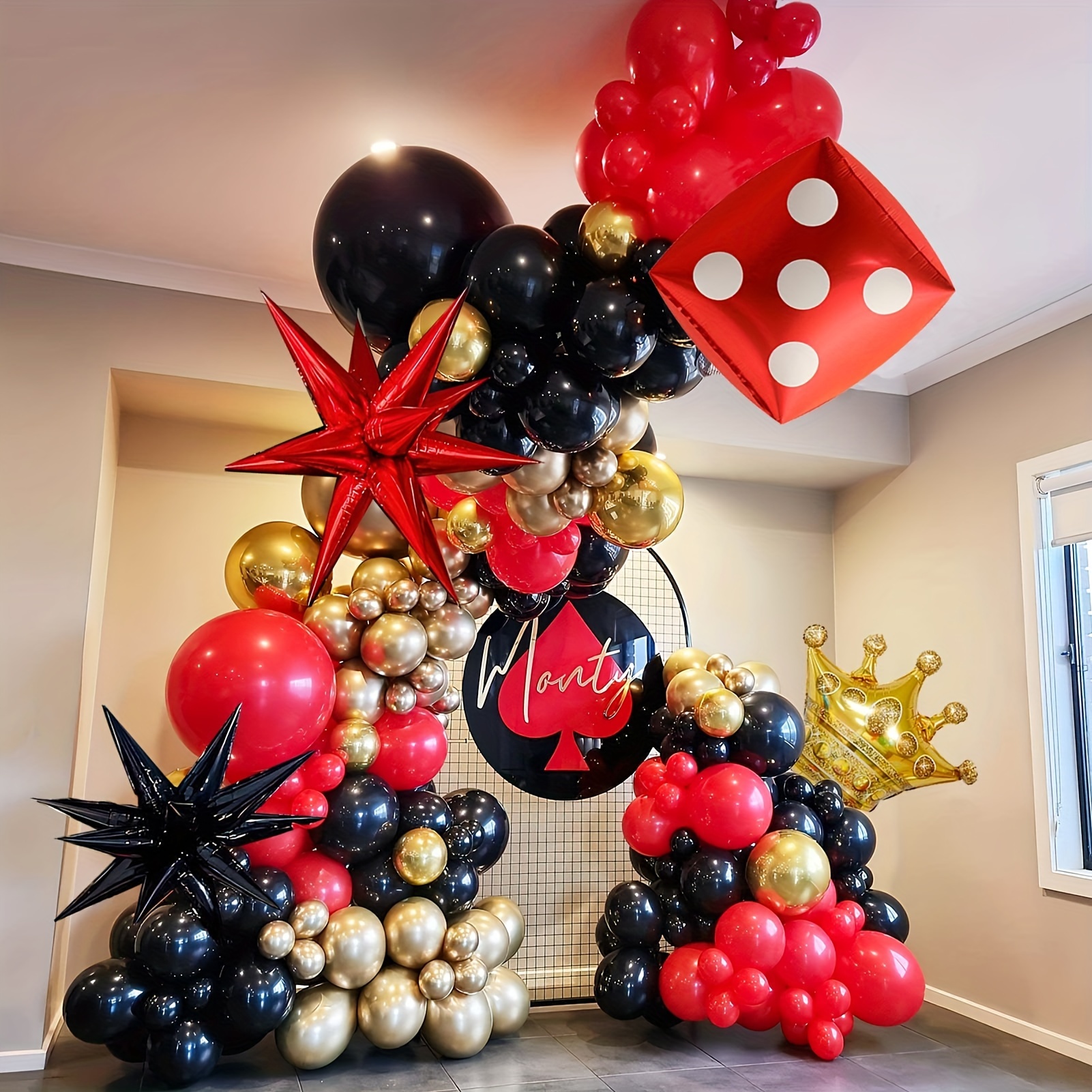  Red and Black Balloons, 120pcs Red and Black Gold Balloon  Garland Arch Kit for Casino Theme Party Decorations, New Year, Hollywood  Theme Party Decoration : Home & Kitchen