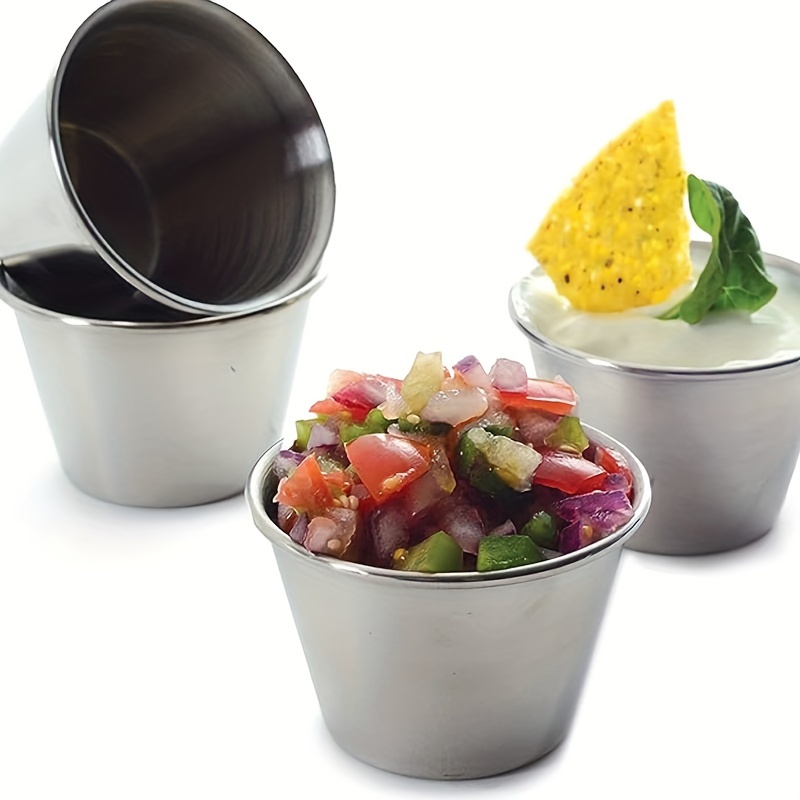 Stainless Steel Sauce Cup, Dip Cup, Condiment Cup Sauce Container