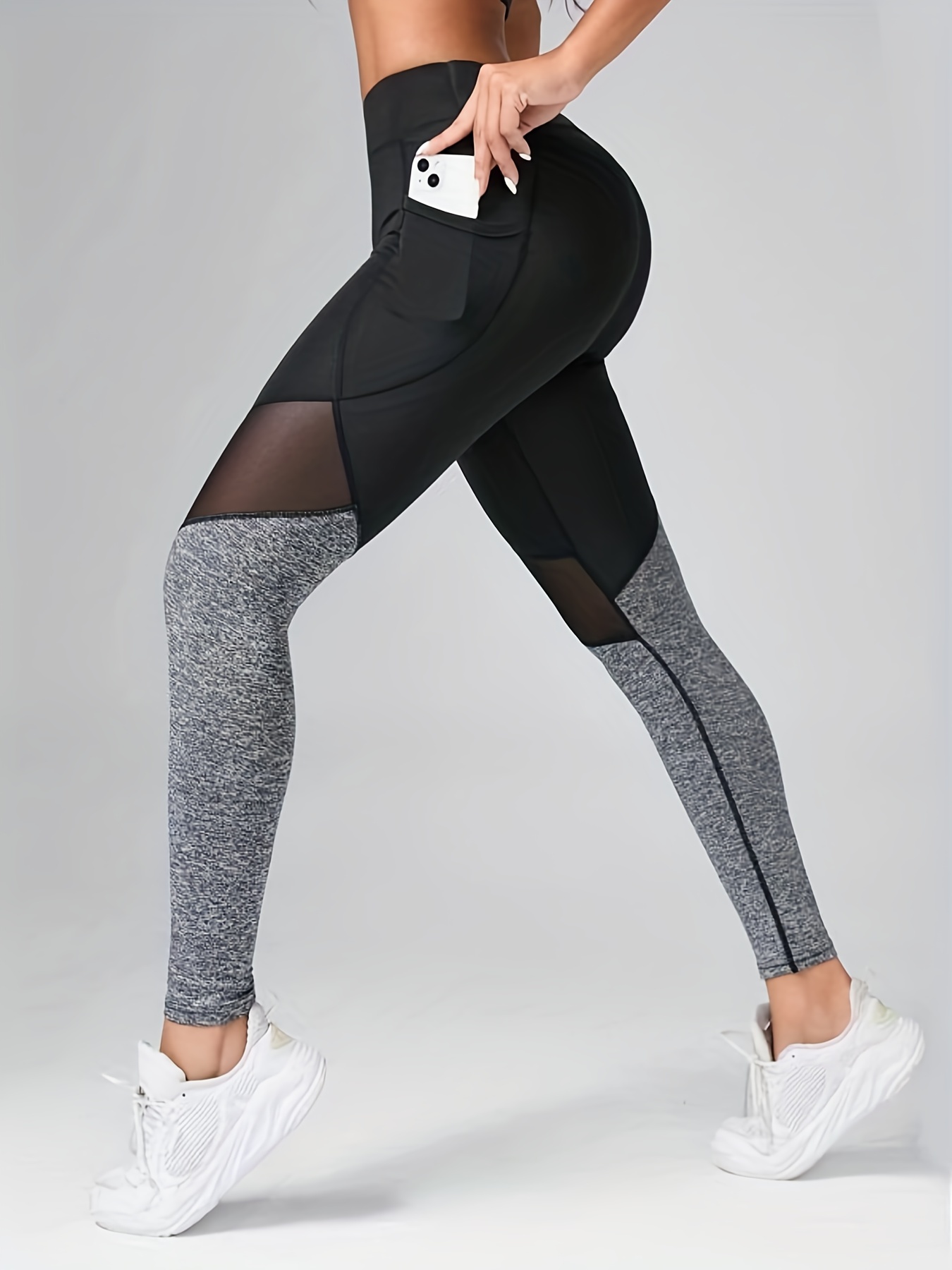 Stylish Criss Cross Workout Leggings with Breathable Mesh Panels