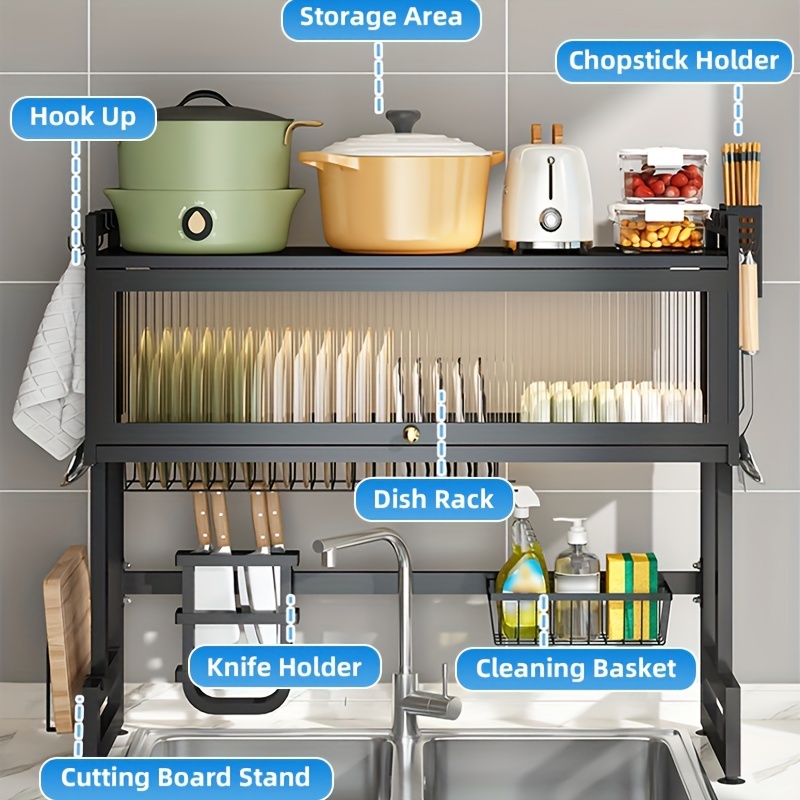 Kitchen Dish Drainer Storage And Organizer Sink Cutlery Pantry