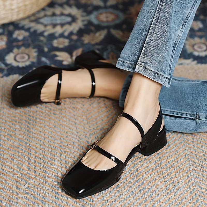 BUCKLED STRAP SLINGBACK SHOES