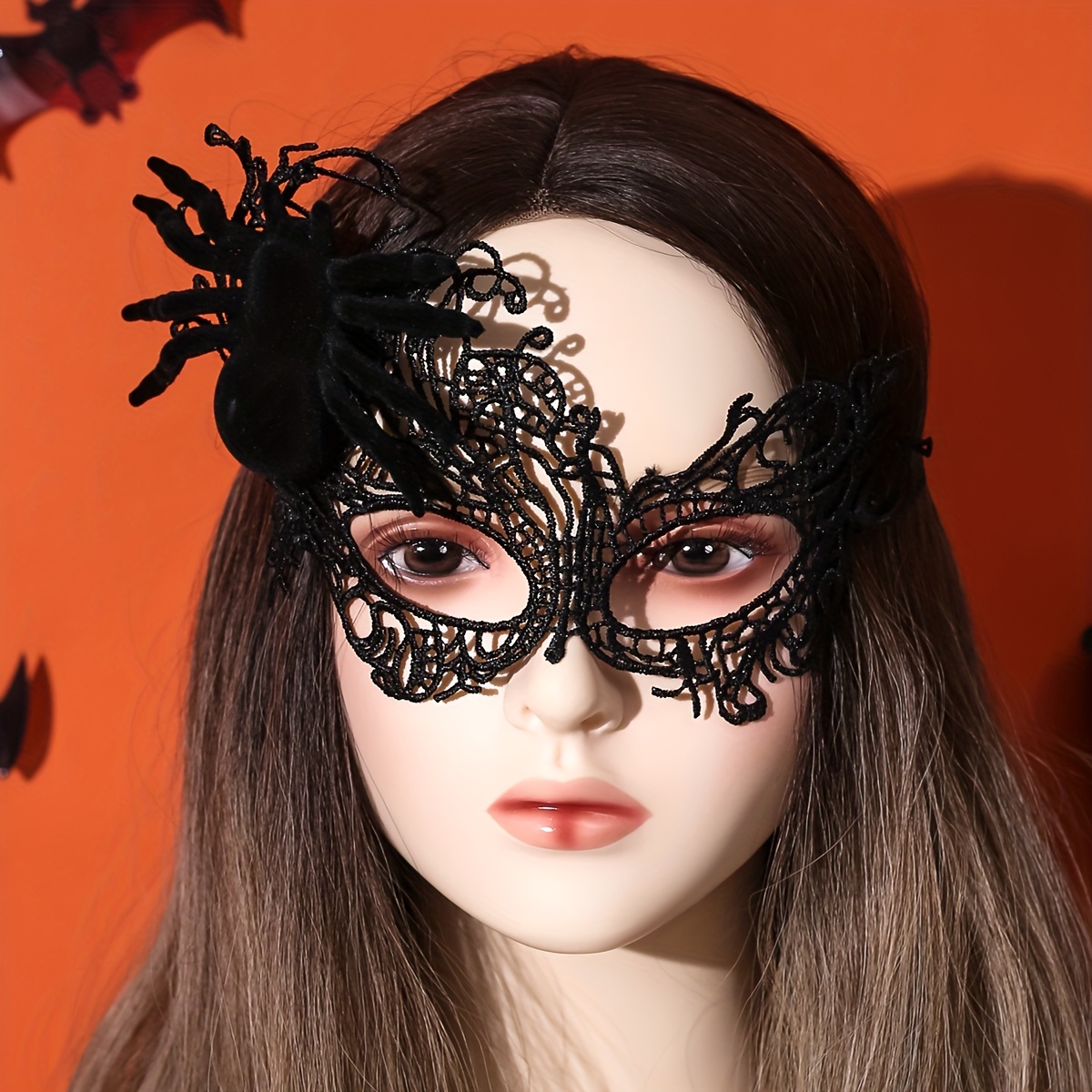 Máscara de baile de máscaras para mujer, máscara de media cara, máscara de  ojos, máscara de encaje para cosplay, máscara veneciana, fiesta de