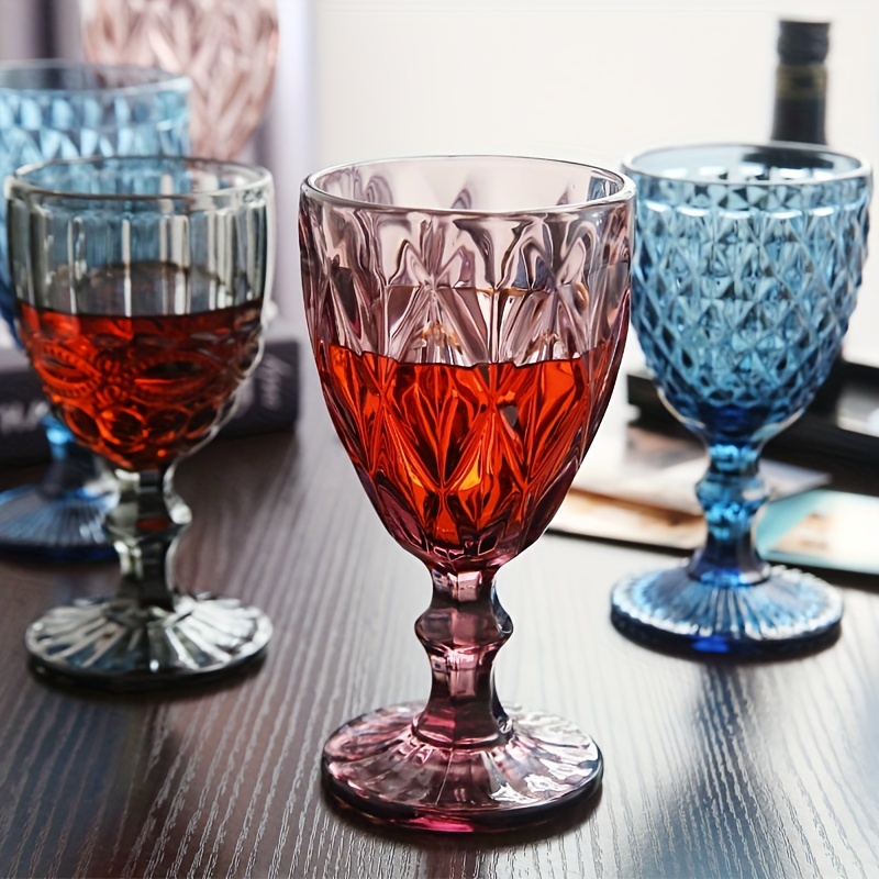 Romantic Fancy Red Wine Glass Wine Cocktail Glass Transparent Rose Shape  Goblet Cup Champagne Glasses for Home Wedding Bar