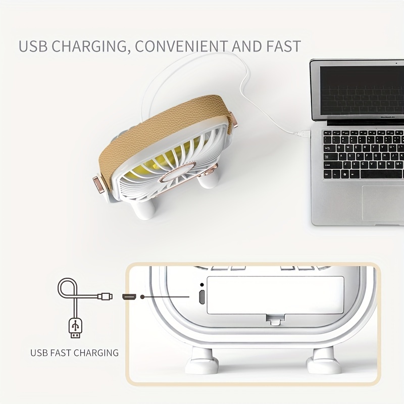 Ventilador USB de 5 pulgadas, mini ventilador de mesa de escritorio USB  portátil alimentado por USB PC Netbook para camping, hogar, oficina, viajes  al