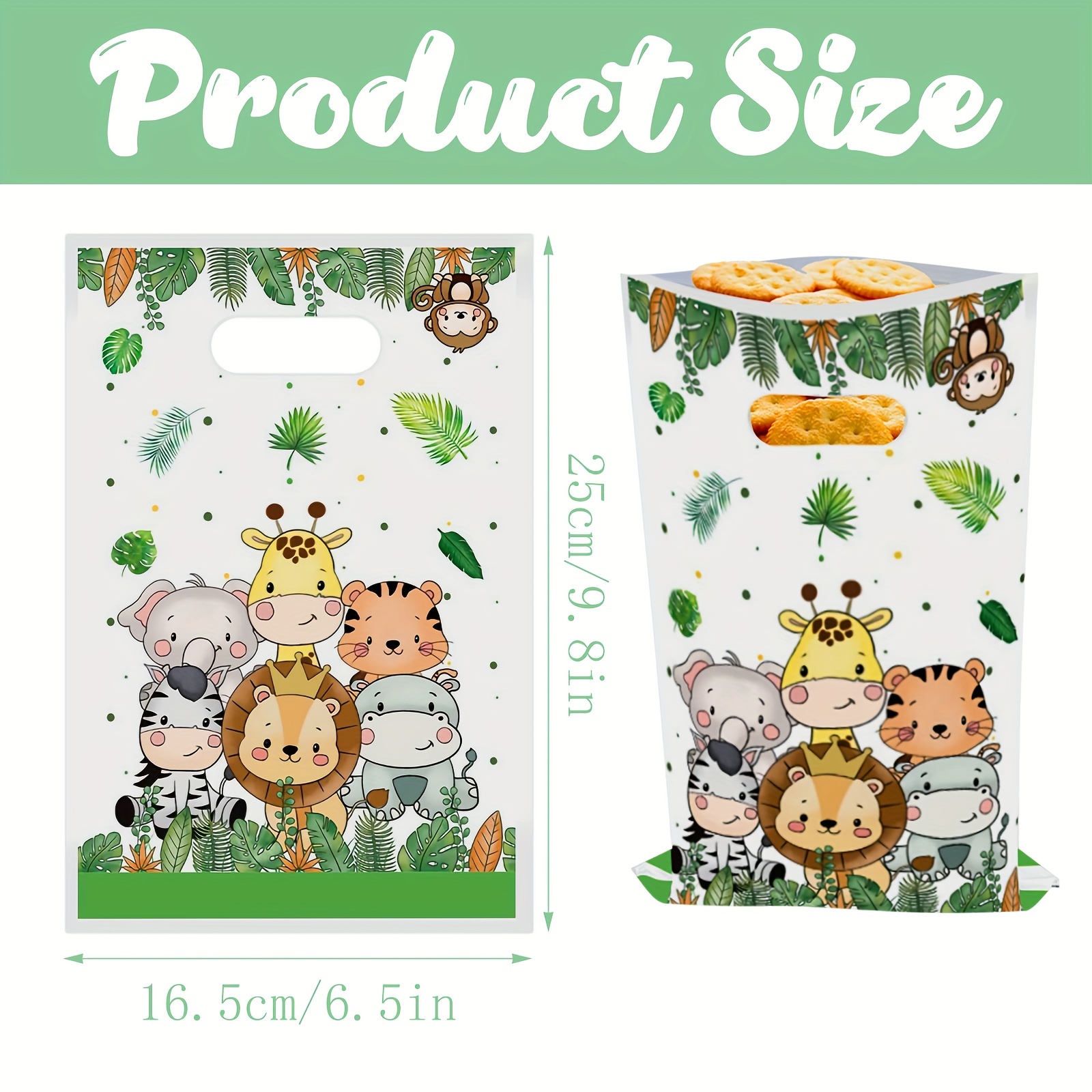 Animal Candy Bags Jungle Safari Theme Cookie Bags Birthday - Temu