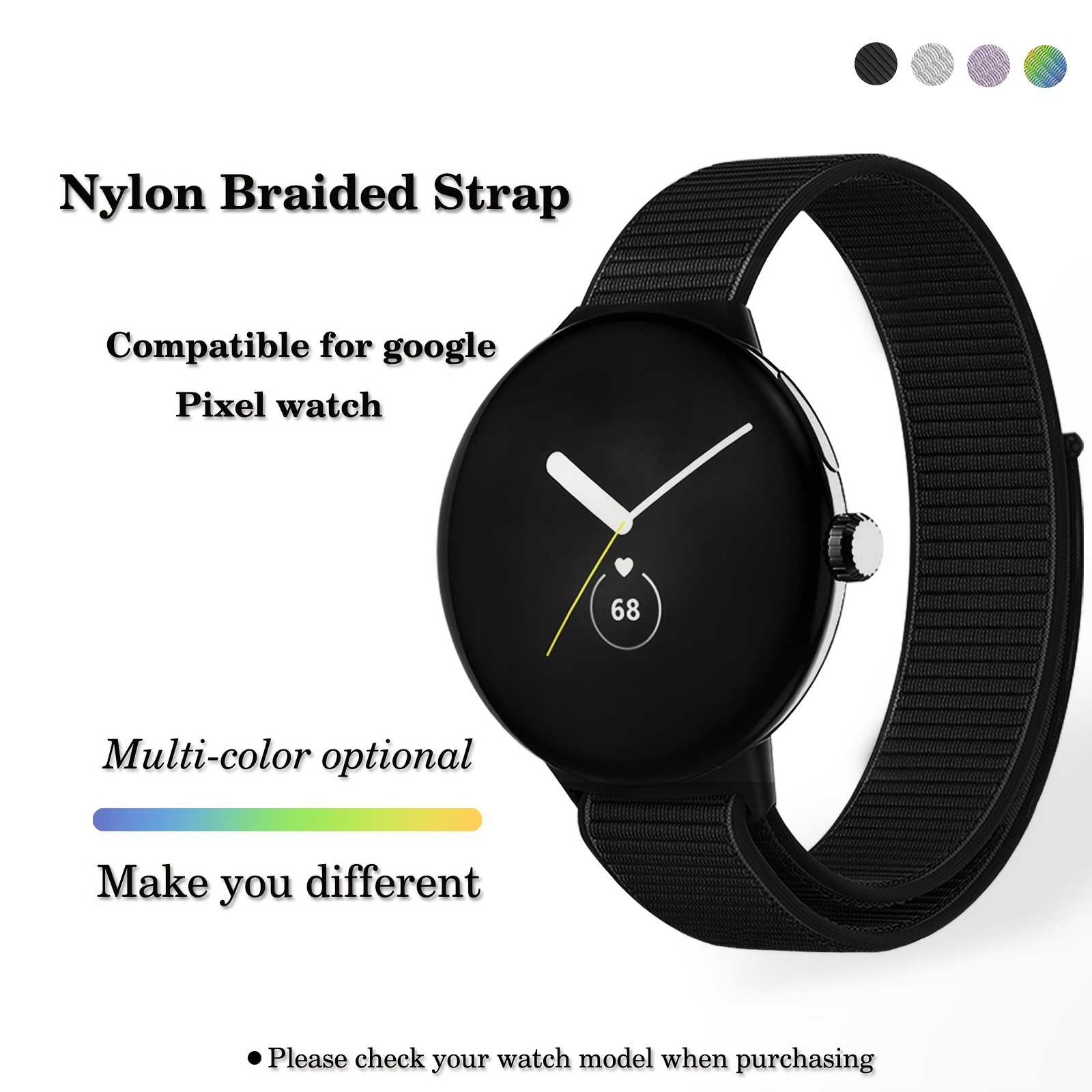 Soft Nylon Braided Watch Band Wristband, Replacement Strap