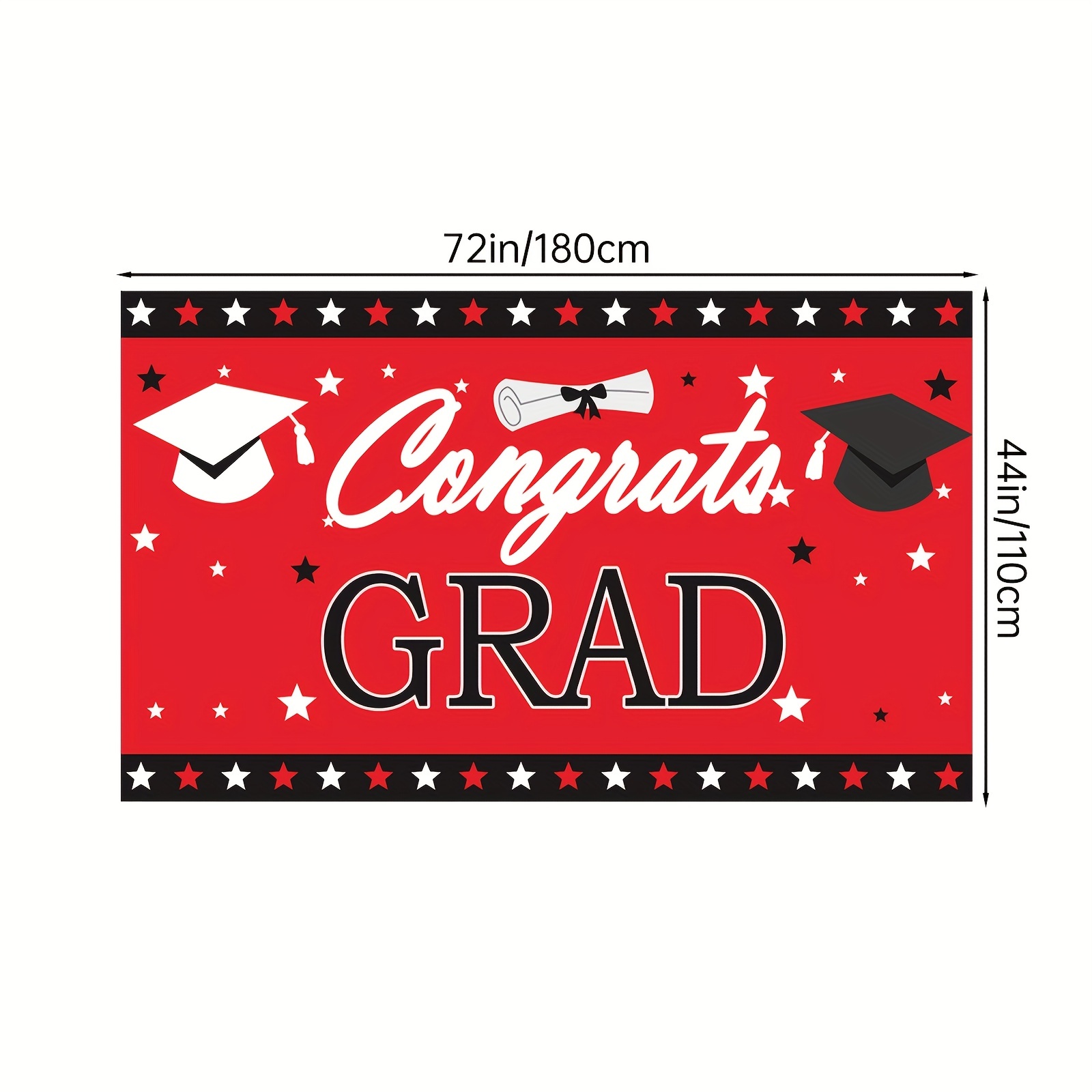 1pc Red Congratulations Graduation Banner (72''x44'') - Temu Switzerland