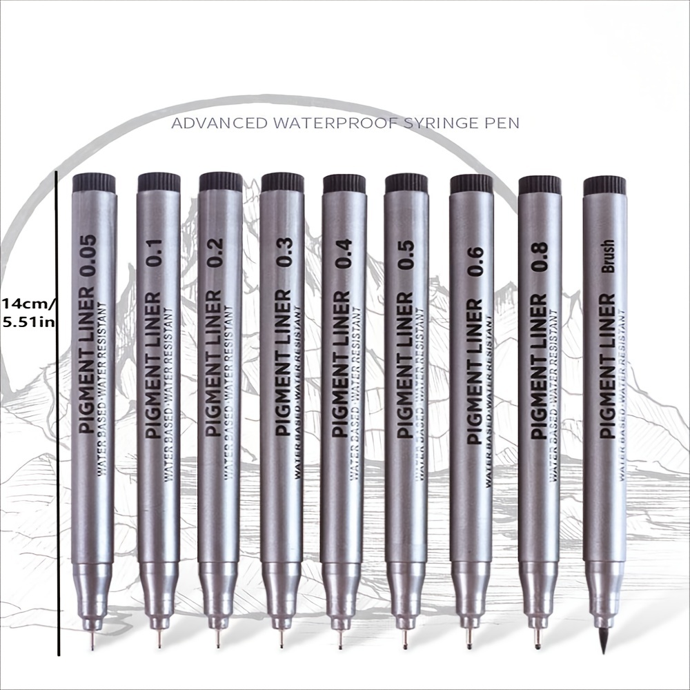 Dyvicl Black Micro-Pen Fineliner Ink Pens, Pigment Liner Multiliner Pens  Micro Fine Point Drawing Pens for Sketching, Anime, Manga, Artist