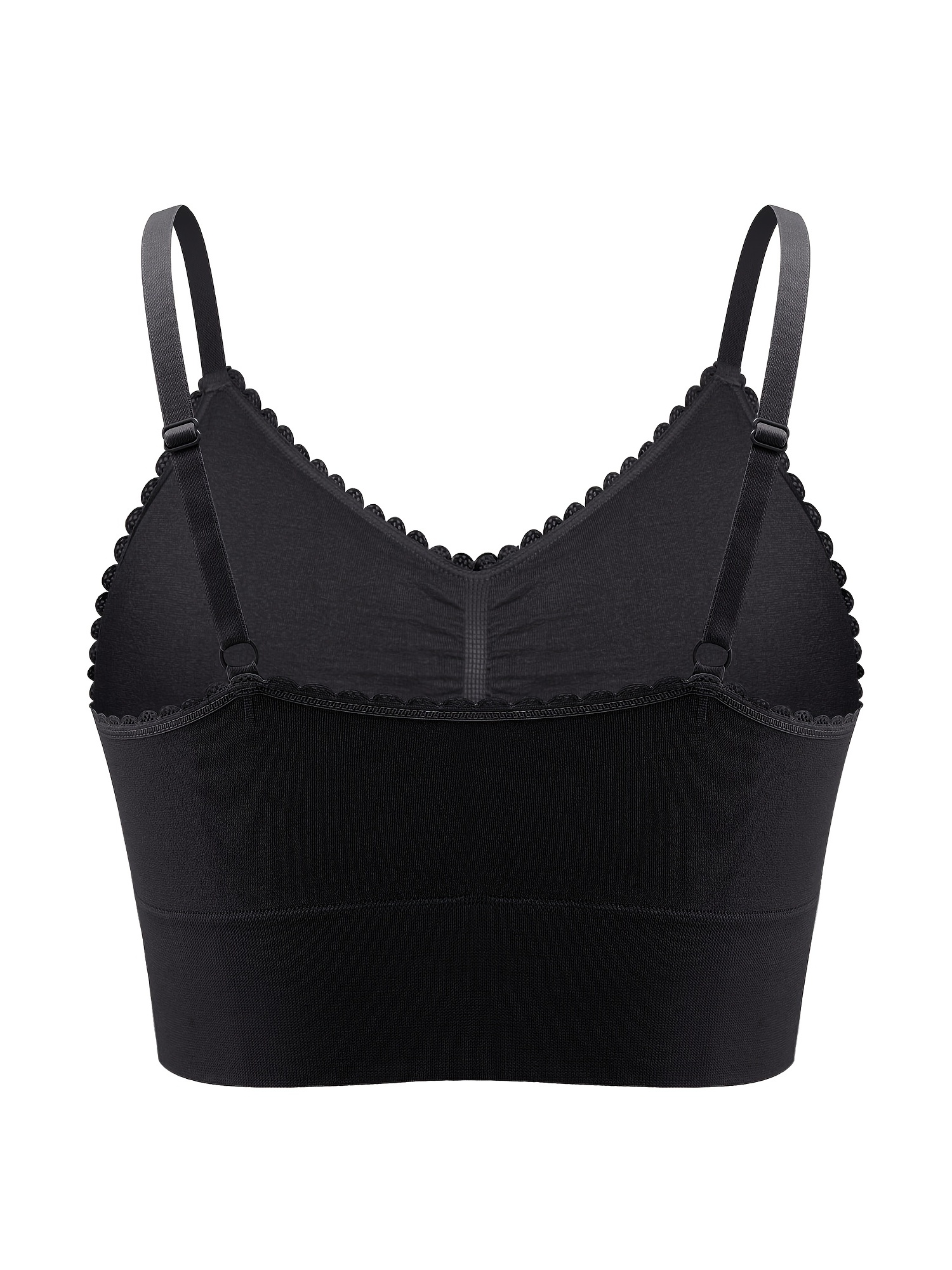 Cheap Wireless Bras for Women Seamless Plus Size Lingerie Active Bra with  Pads Lace Beauty Back Vest Bralette M to 7XL