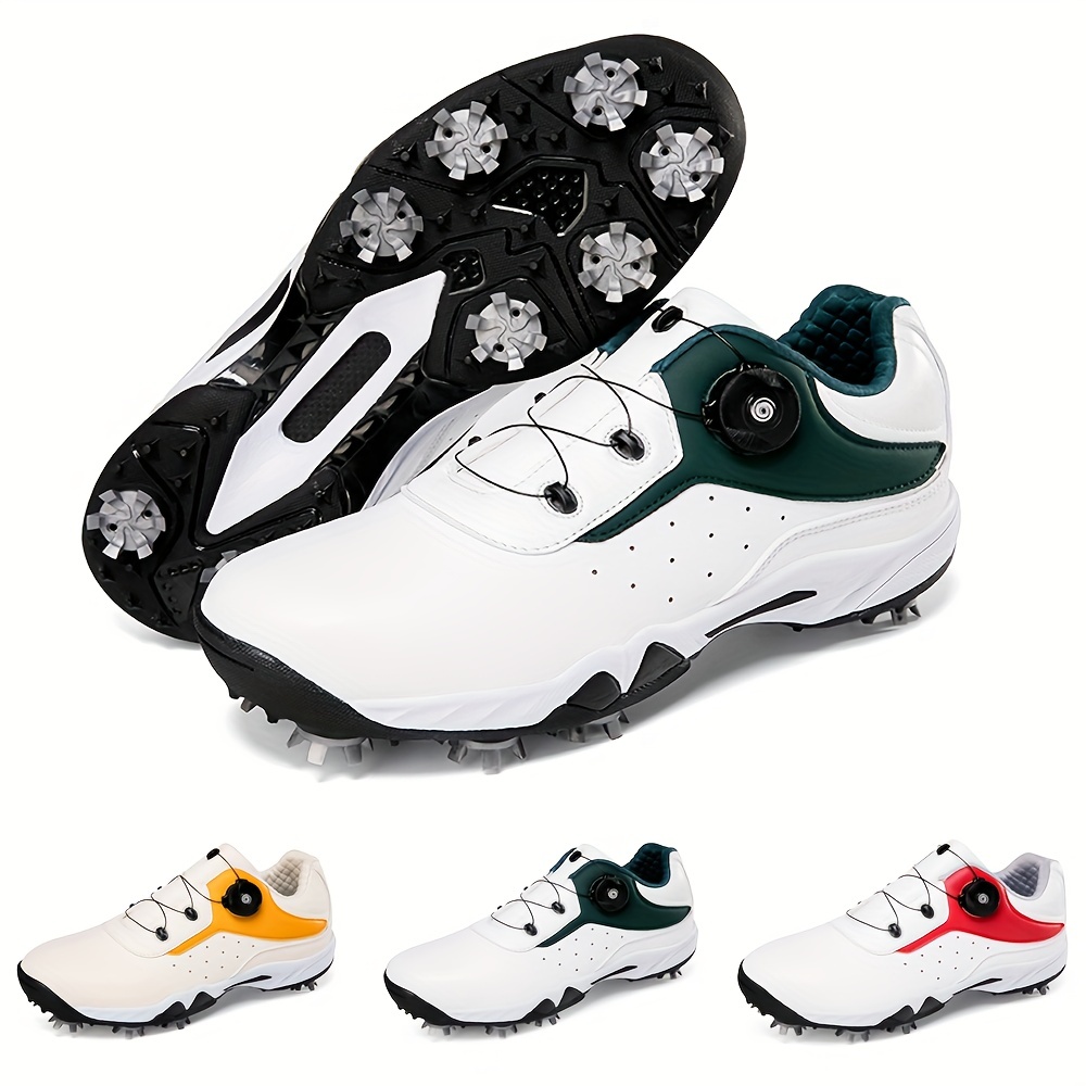 Men's Professional Detachable 8 Spikes Golf Shoes Rotating - Temu