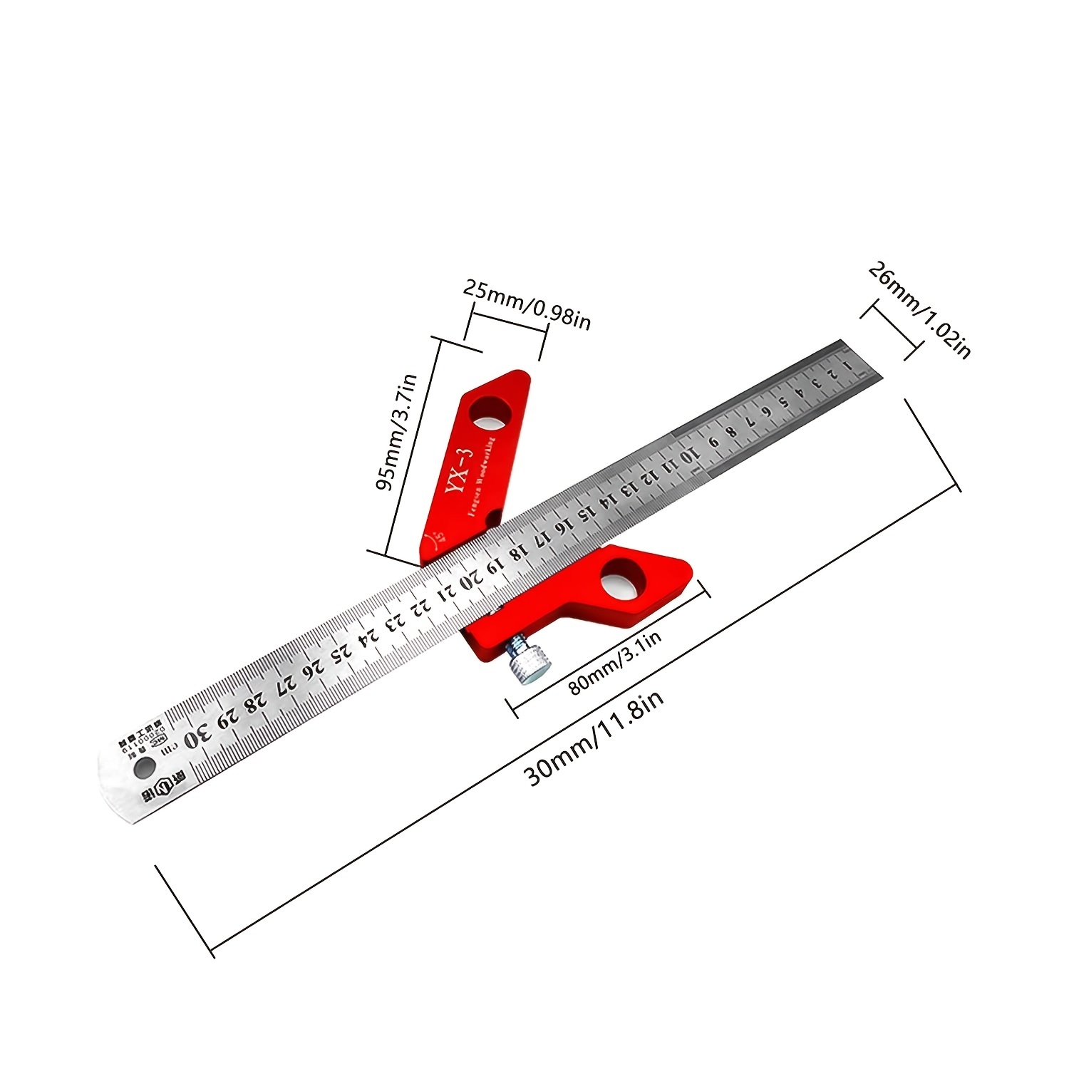 Center Finding Ruler 24