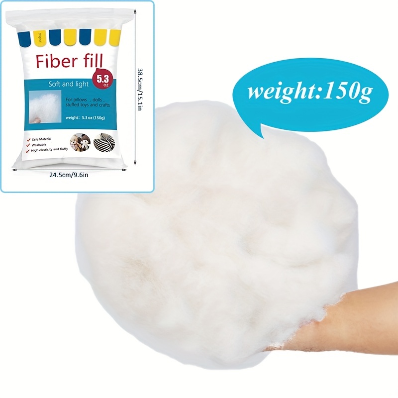  400g Polyester Fill, Premium Polyester Fiberfill, Recycled  Polyester Fiber, High Resilience Stuffing Fluff Fiberfill for Pillow  Filling, Christmas Dolls DIY, and Home Decors Projects : Arts, Crafts &  Sewing
