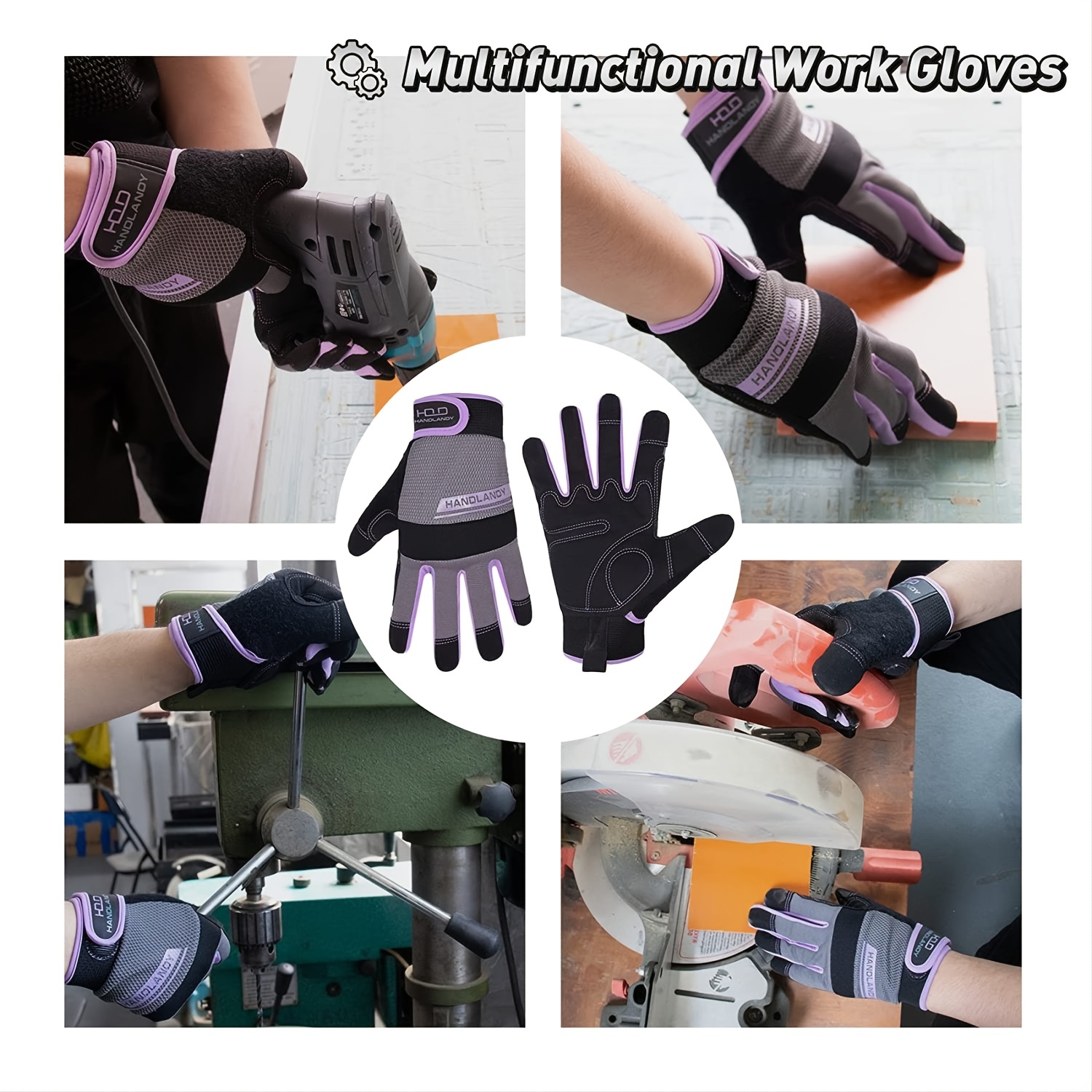 Utility Work Gloves Women, Flexible Breathable Yard Work Gloves, Thin Mechanic  Working Gloves Touch Screen Gloves - Temu