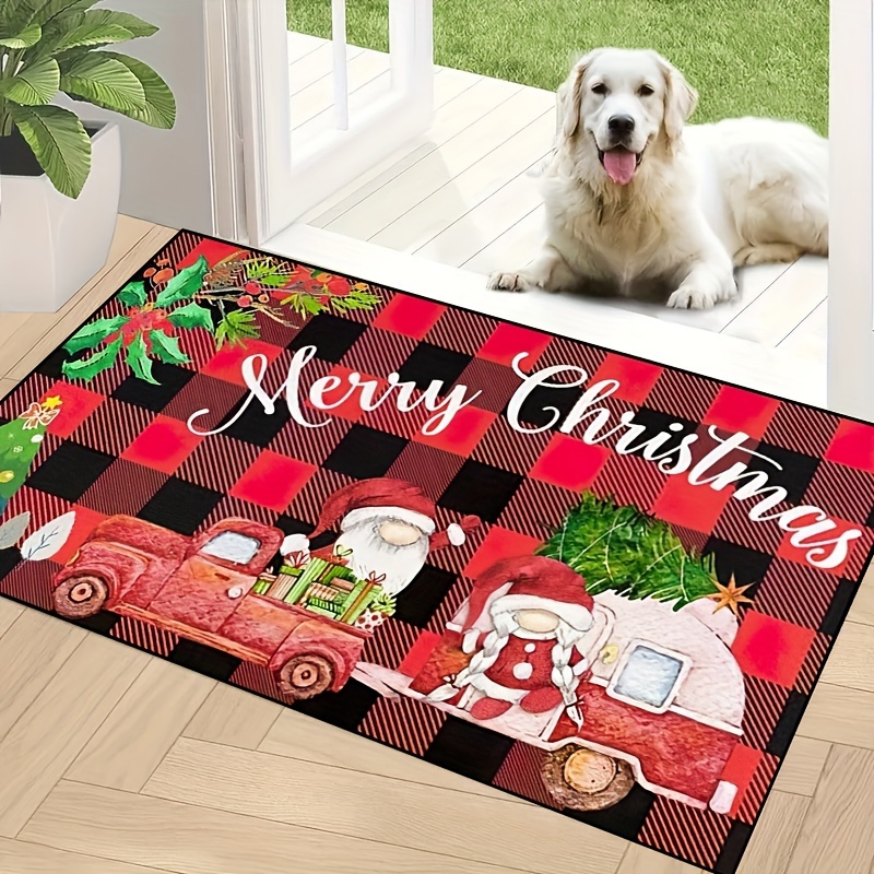 Winter Candy Pine Decor Doormat Indoor Outdoor Carpet - Temu