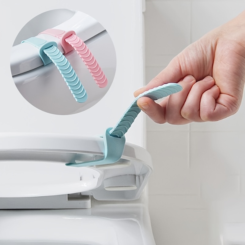 Maniglie per alzare il sedile del water in silicone da 2 pezzi, sollevatori  per coperchio Closestool, regolabili per evitare di toccare i sollevatori