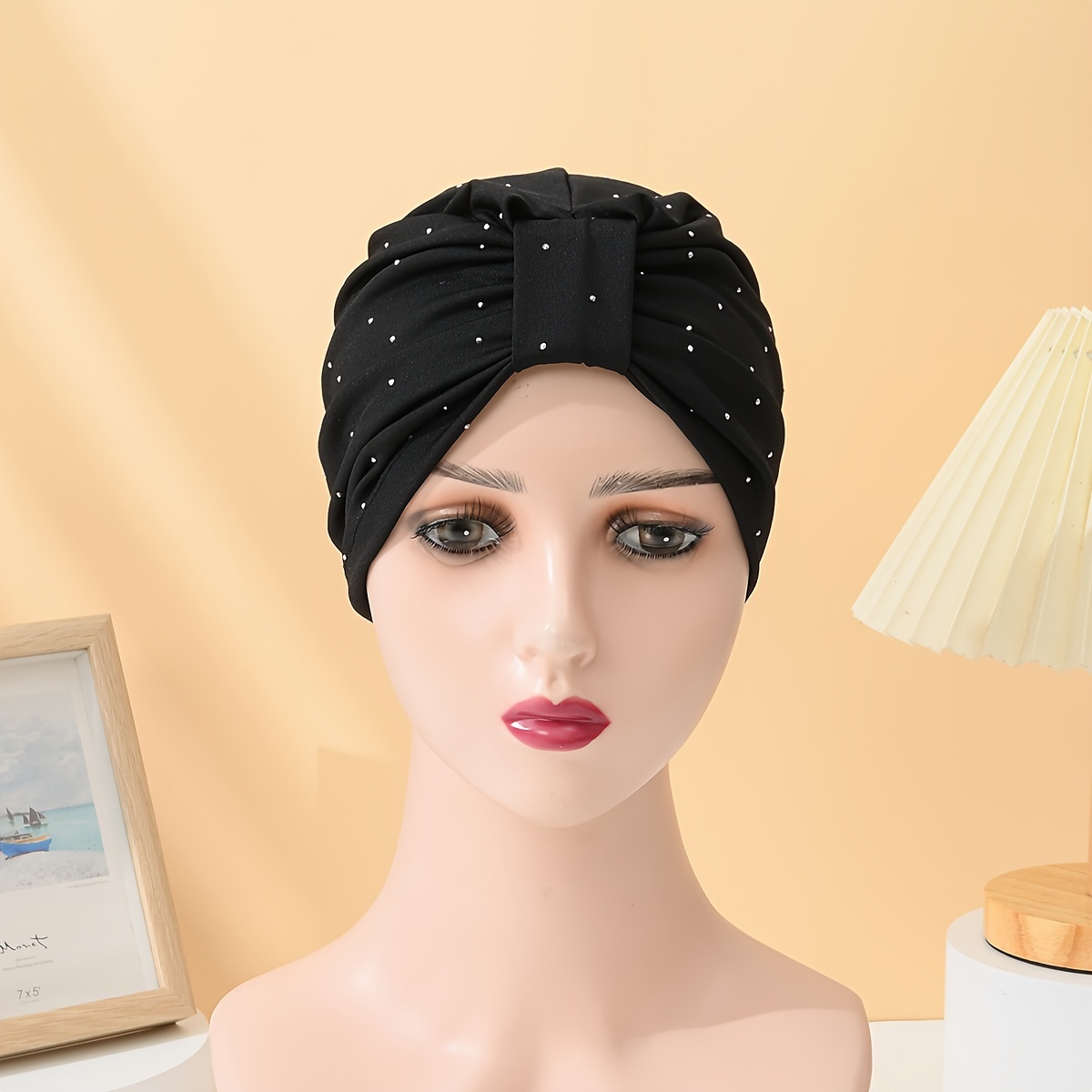 turban hat pearl accents lightweight - Temu Georgia display picture 1