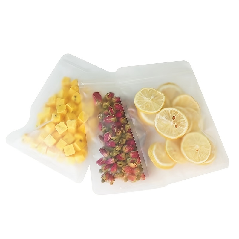 Transparent Clear Stand Up Bags With Zipper, Food-grade Plastic, Perfect  For Dried Fruit Food Storge, Snack, Nut & Tea - Temu