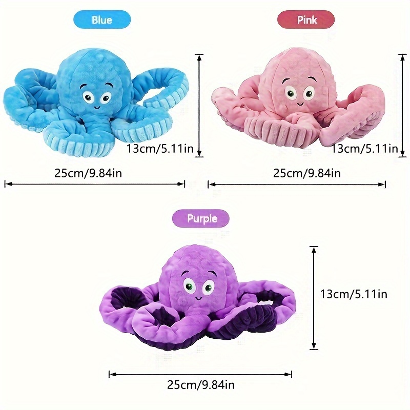 1pc octopus design pet grinding teeth squeaky plush toy durable chew toy for dog interactive supply 2