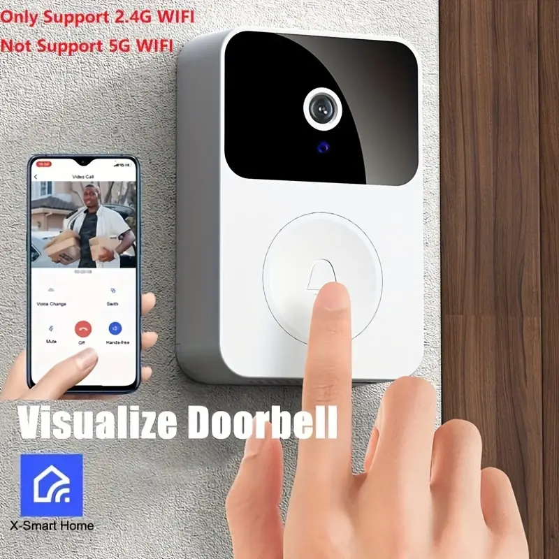 1 Ensemble de caméra de sonnette vidéo sans fil, interphone vidéo de  surveillance à domicile à
