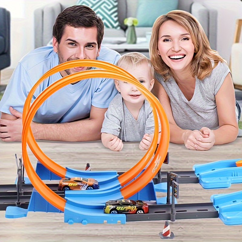 CREA Jouets de piste de course pour enfants, jouets d'aventure de voiture  pour garçons de 3 4 5 6 7 ans, garçons et filles, voiture de piste de  puzzle, jouet magnétique de