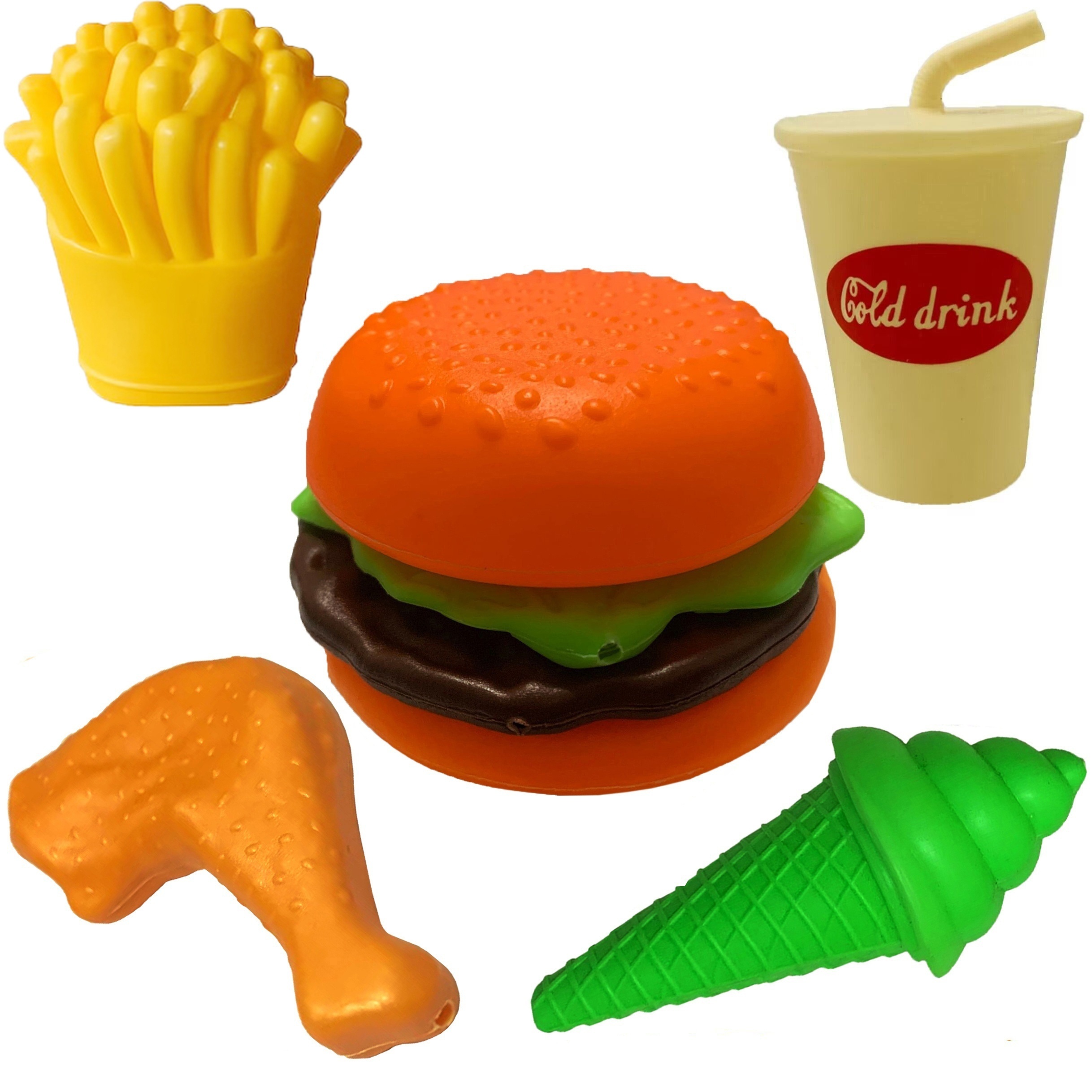 Brinquedos infantis de Simulação de Comida, Prato de Fast Food